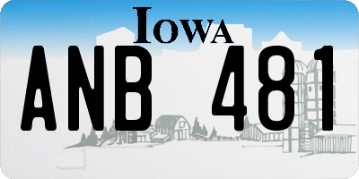 IA license plate ANB481