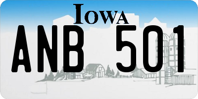 IA license plate ANB501