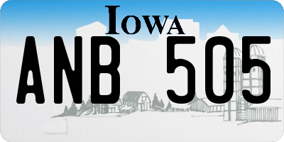 IA license plate ANB505