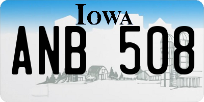 IA license plate ANB508