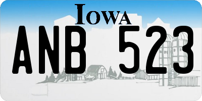 IA license plate ANB523