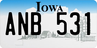 IA license plate ANB531