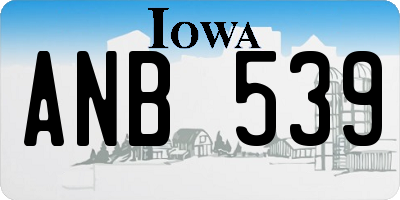 IA license plate ANB539