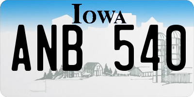 IA license plate ANB540