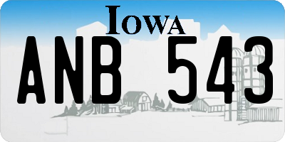 IA license plate ANB543