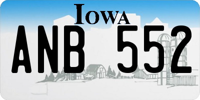 IA license plate ANB552