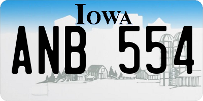 IA license plate ANB554