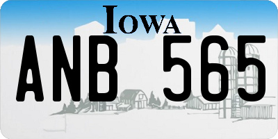 IA license plate ANB565