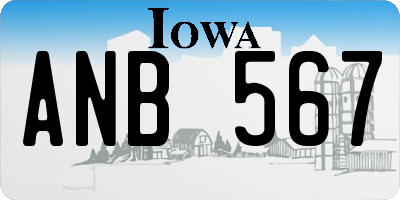 IA license plate ANB567