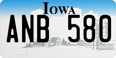 IA license plate ANB580