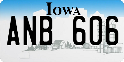 IA license plate ANB606