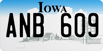 IA license plate ANB609