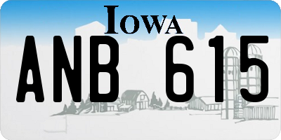 IA license plate ANB615