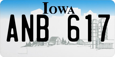 IA license plate ANB617