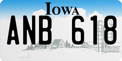 IA license plate ANB618