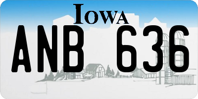 IA license plate ANB636