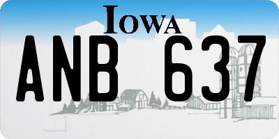 IA license plate ANB637