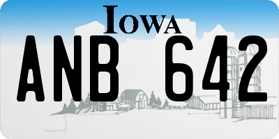 IA license plate ANB642