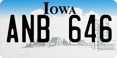 IA license plate ANB646