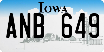 IA license plate ANB649