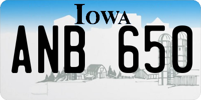 IA license plate ANB650