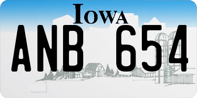 IA license plate ANB654