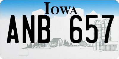 IA license plate ANB657