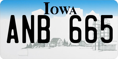 IA license plate ANB665