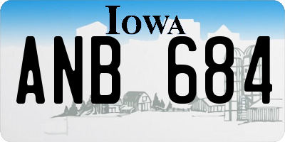 IA license plate ANB684