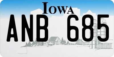 IA license plate ANB685