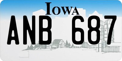 IA license plate ANB687