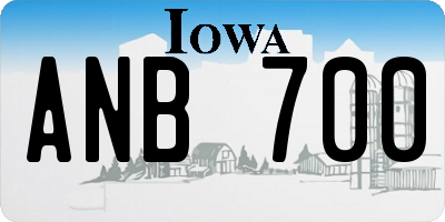 IA license plate ANB700