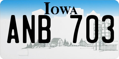 IA license plate ANB703