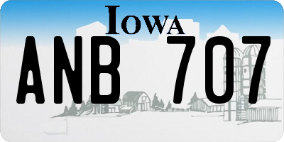 IA license plate ANB707