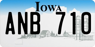 IA license plate ANB710