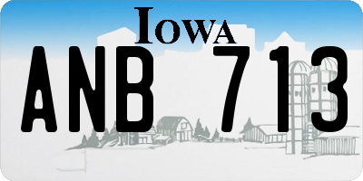 IA license plate ANB713