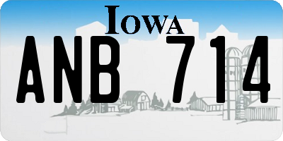 IA license plate ANB714