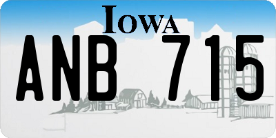 IA license plate ANB715