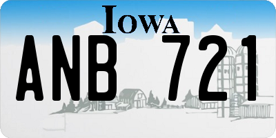 IA license plate ANB721