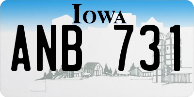 IA license plate ANB731