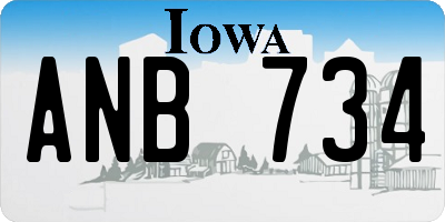 IA license plate ANB734