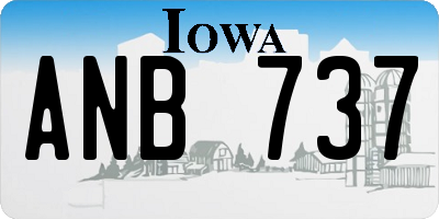 IA license plate ANB737