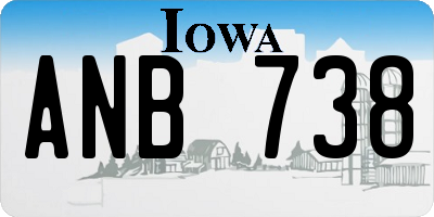 IA license plate ANB738