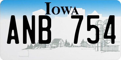 IA license plate ANB754