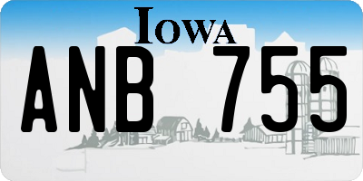 IA license plate ANB755