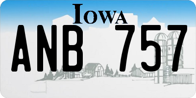 IA license plate ANB757