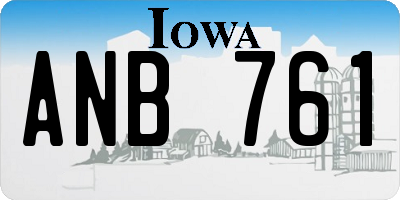 IA license plate ANB761