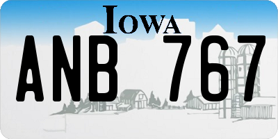 IA license plate ANB767