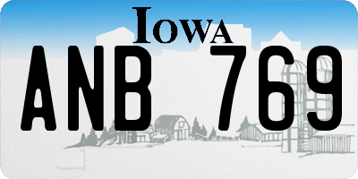 IA license plate ANB769