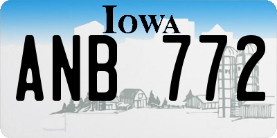 IA license plate ANB772